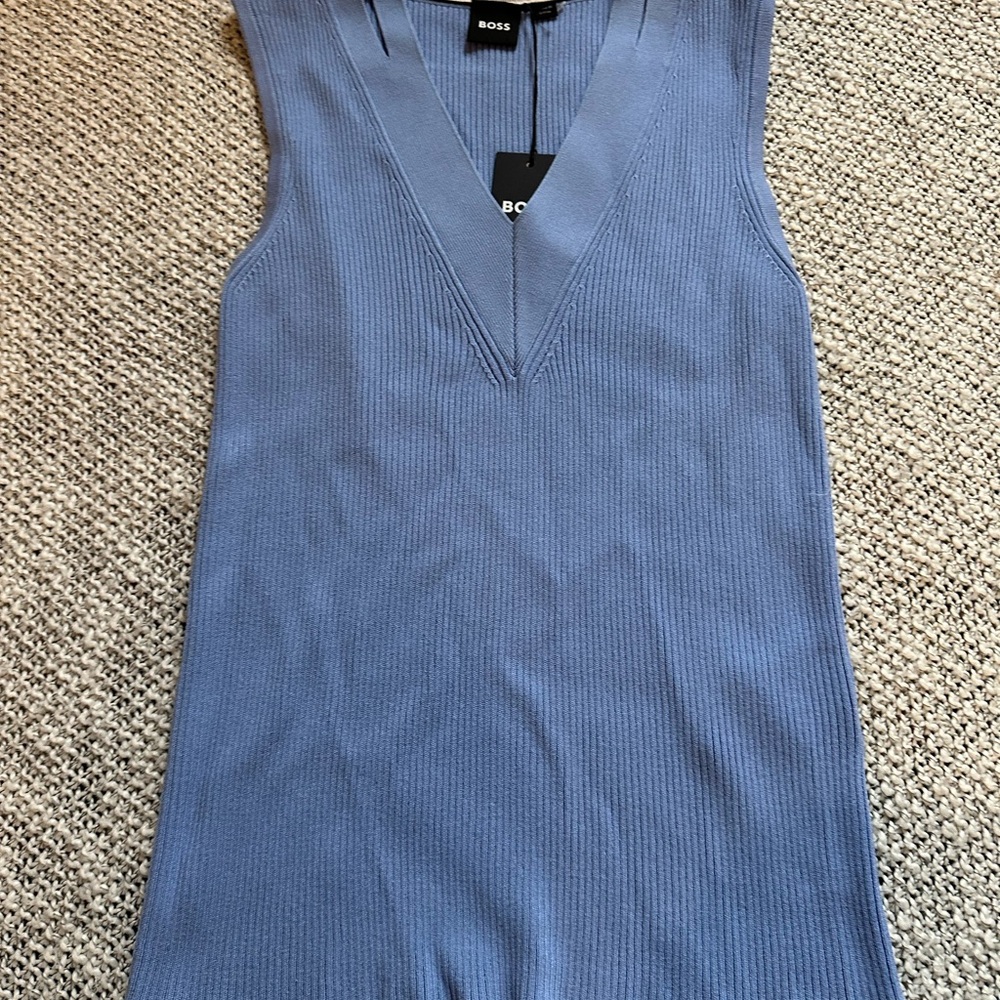NWT Hugo Boss Light Blue Knit Top